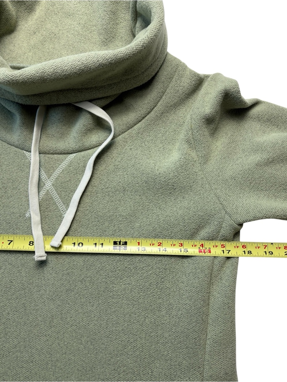 DESO Supply Co Velma Fleece Cowl Neck Dress Sage Green M - Picture 9 of 13